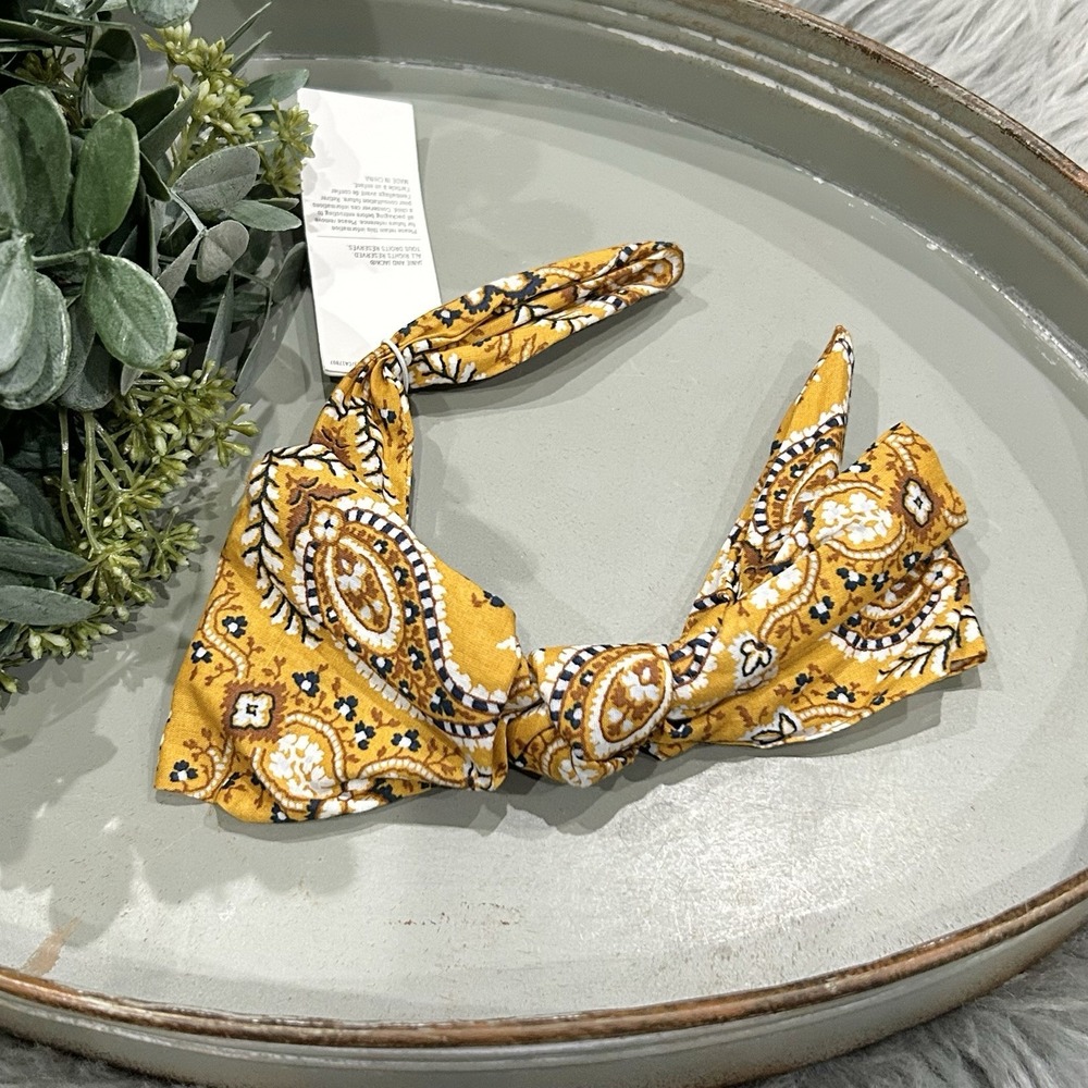 Janie and Jack Toddler Girls Mustard Floral‎ Headband with Bow NEW One Size